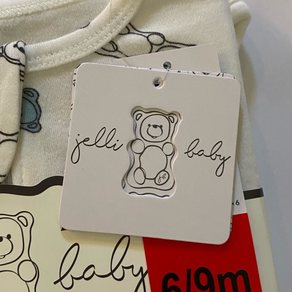 Baby Jelli Baby 2 Pack Sleep Bag and Footed Sleeper 6/9m NWT Cream - Picture 4 of 7